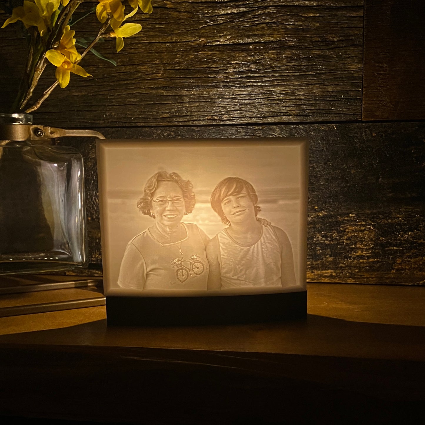Personalized Photo Lithophane Tabletop Luminary