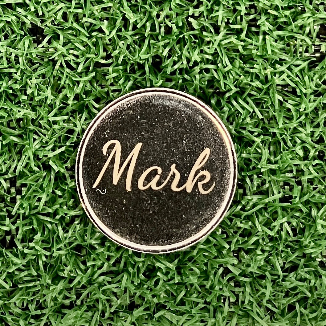 24mm Personalized Magnetic Golf Ball Marker - 2 pack - The Contraptory