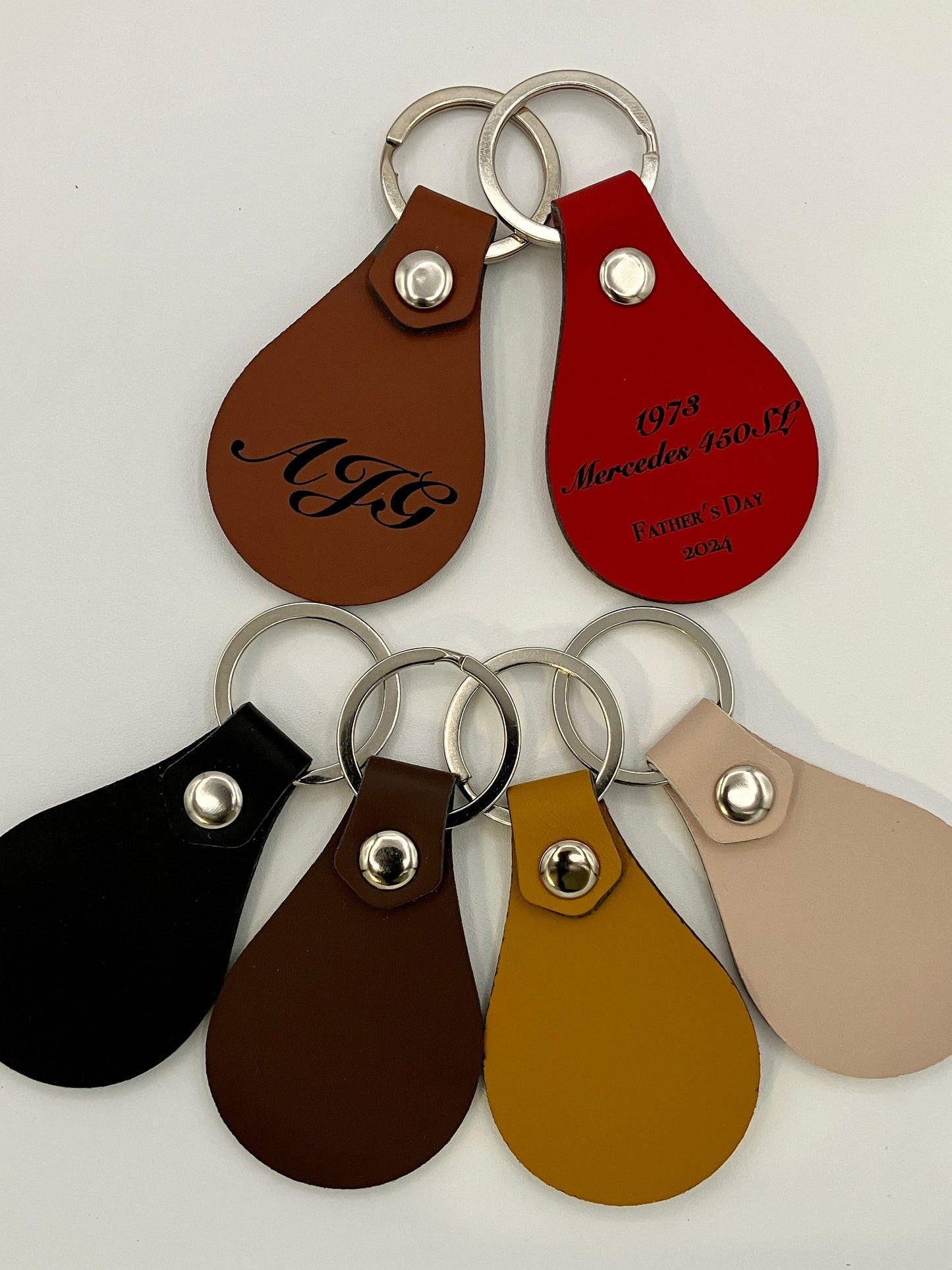 Personalized Leather Key Fob - The Contraptory