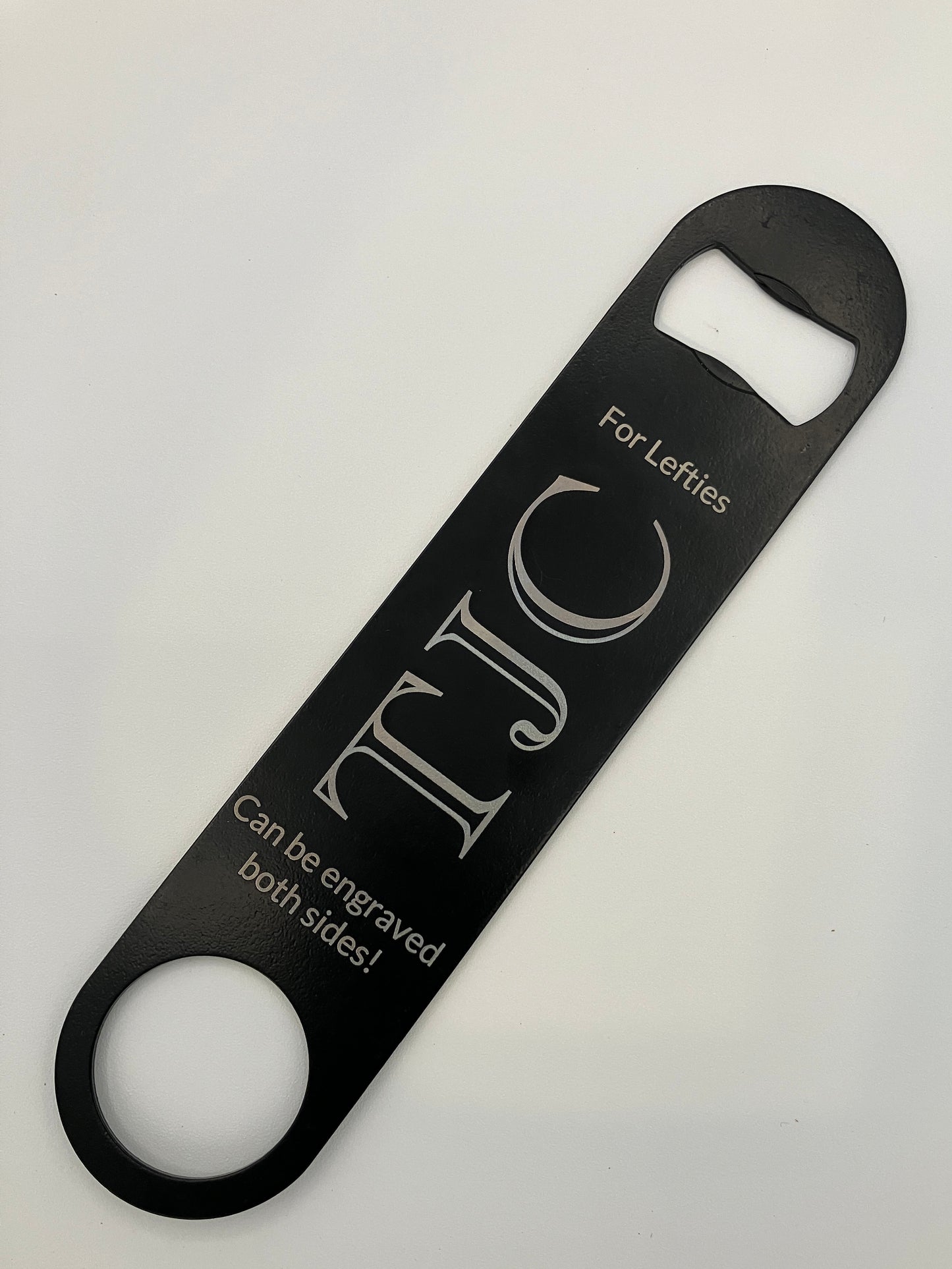 Personalized Flat Stainless Steel Bartender-style Bottle Opener - The Contraptory