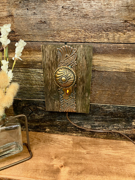 Glowing Keyhole Doorknob Wall Hanging