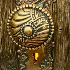 Glowing Keyhole Doorknob Wall Hanging