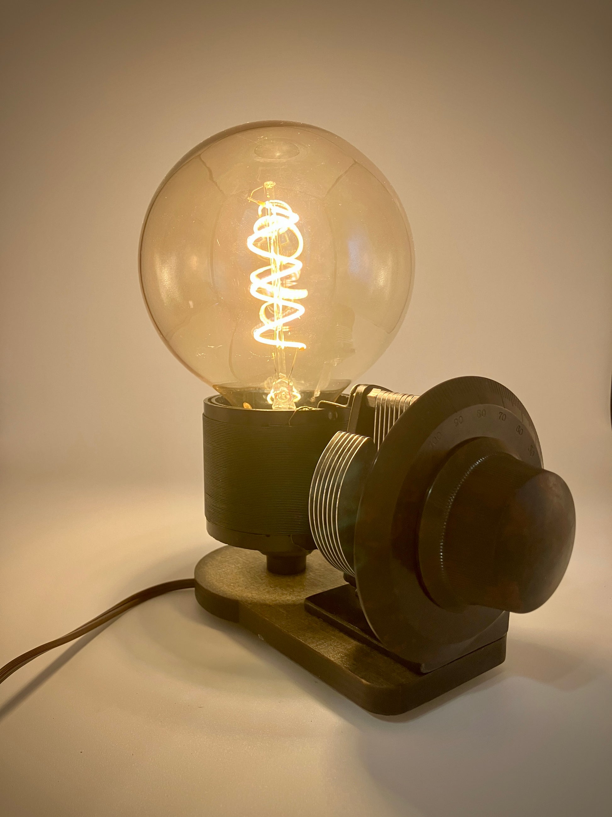 Vintage Vacuum Tube Amplifier Tuner Luminary Sculpture - The Contraptory
